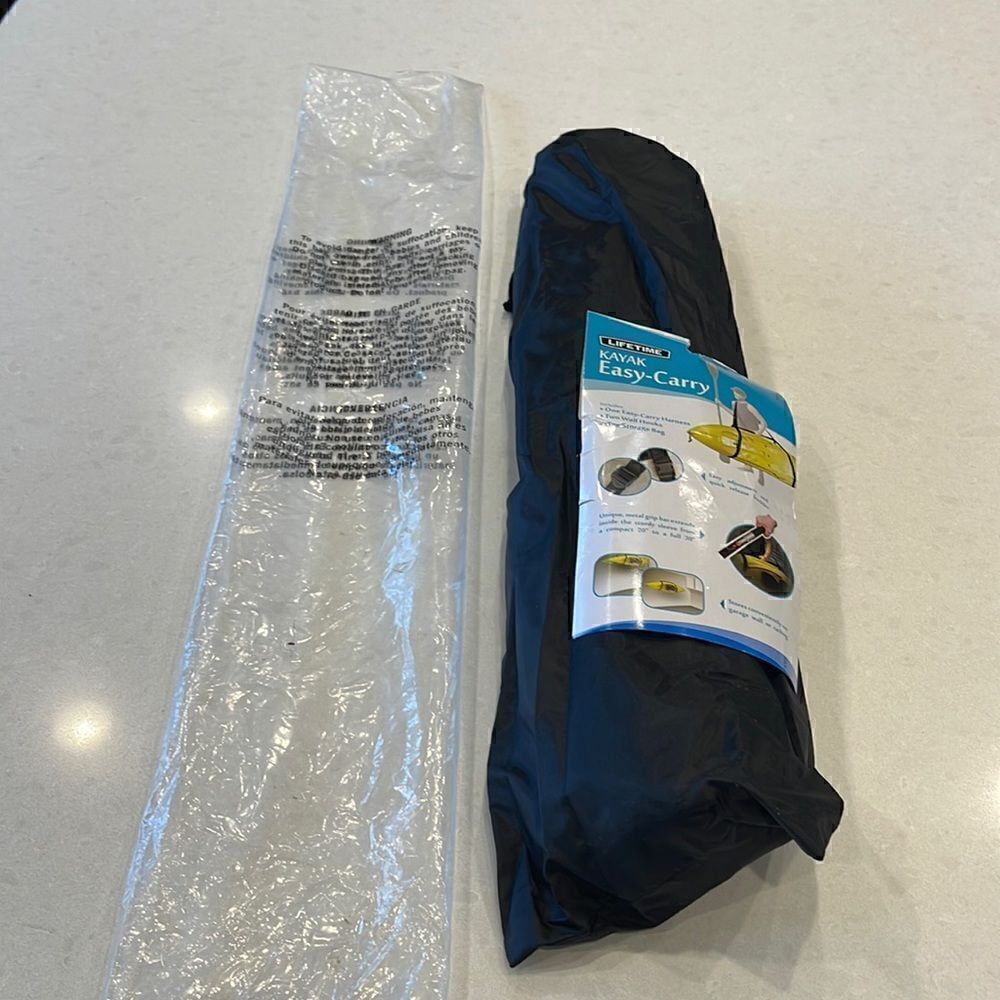 Lifetime kayak easy carry new with tags. Can be use for storage on wall.